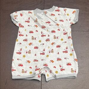 Kissy Kissy Red and Gray Kids One Piece Bodysuit